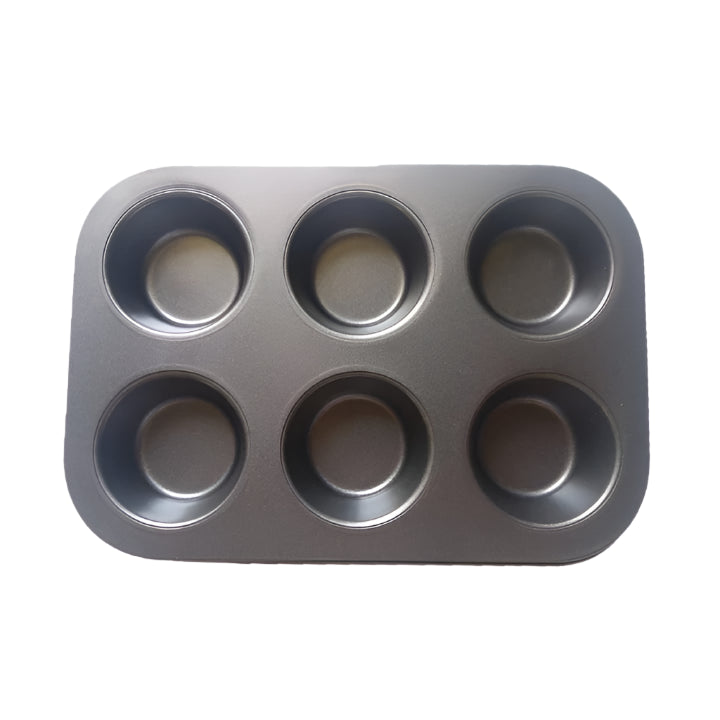 6-Hole Non-Stick Cupcake & Muffin Baking Tray – Perfect for Muffins, Chocolates & More!