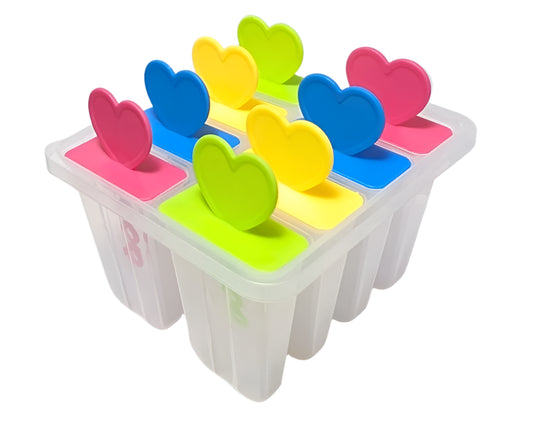 Heart-Shaped 6-Piece Popsicle Molds