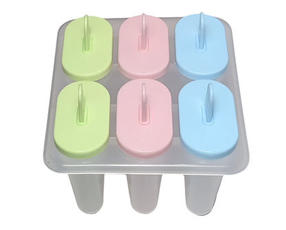 6-Piece Reusable Ice Cream Mould Set | BPA-Free Popsicle & Kulfi Maker | Easy-Release Ice Lolly Molds with Tray & Sticks | DIY Frozen Treats for Kids & Adults | Summer Party Essentials